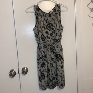 Lace print skater dress